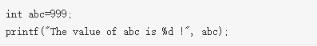 用abc的值来替换%d