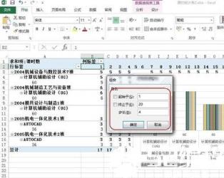 选中数据透视图数据分析区