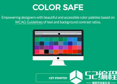 　7.ColorSafe  　　ColorSafe是用于web的颜色发生器板。不像我们以前提到的这个系列的工具，ColorSafe只会遵守对于颜色无障碍的WCAG标准来生成颜色。
